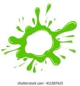 Vector ink blots on a white background Brush blots Collection Grunge blots