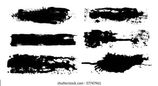 vector ink brush set