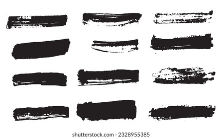 vector ink brush stroke collection