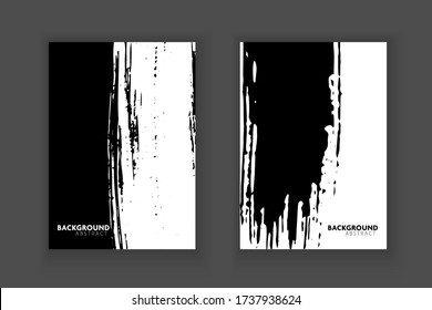 Volante de trazo de pincel de tinta vectorial,fondo de grunge.
