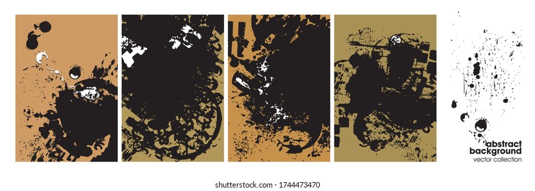 Vector ink brush strokes, brush, line or texture. Hand drawn illustrations. Usable for advertisement, banners, card, book cover, brochure, decoration, poster, web header template and etc.