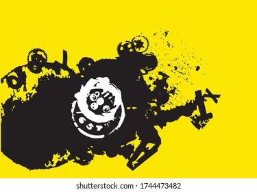 Vector ink brush strokes, brush, line or texture. . Hand drawn illustrations. Usable for advertisement, banners, card, book cover, brochure, decoration, poster, web header template and etc.