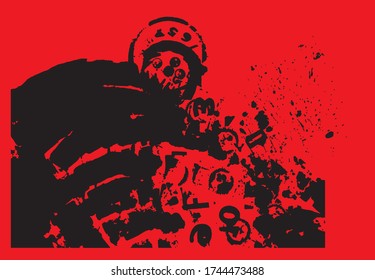 Vector ink brush strokes, brush, line or texture. . Hand drawn illustrations. Usable for advertisement, banners, card, book cover, brochure, decoration, poster, web header template and etc.