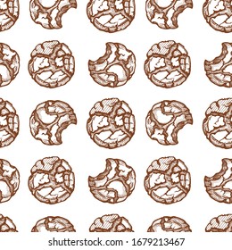 Vector ink crisp cookie pattern