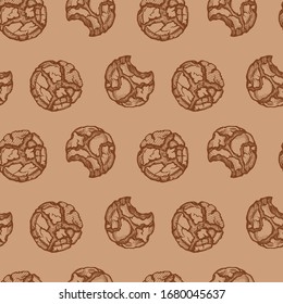 Vector ink crisp cookie pattern
