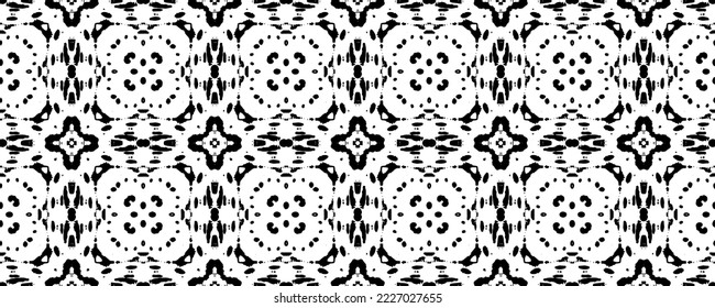 Vector Ink Drawing. Line Doodle Paint. Black Geometric Tile. Doodle Craft Pattern. Cotton Ikat Sketch. American Drawn Pattern. Ink Design Texture. Retro Pen Background. Paper Template Print