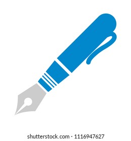 vector Ink fountain pen icon, calligraphy supplies for fountain pen