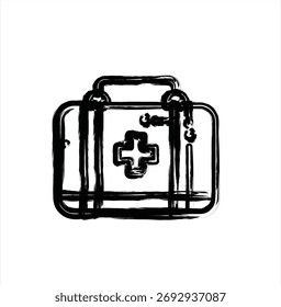Vector de tinta Grunge Brush Strokes Icon Logo Elementos de diseño
