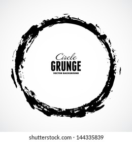 Vector Ink Grunge Circle Frame