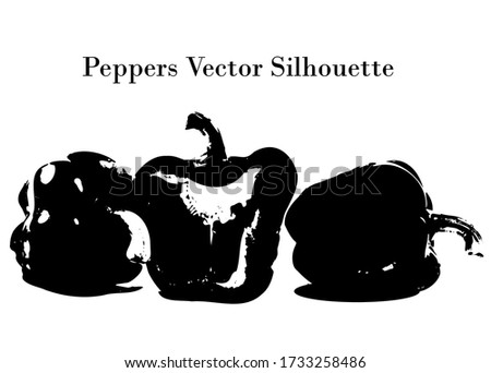 vector ink imprint imitation pepper illustration