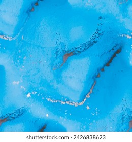 Mármol de tinta vectorial. Lona de tinta de alcohol. Pintura con tinta dorada. Acuarela elegante del agua. Pintura de arte sin costuras de lujo. Fondo oriental de papel de aluminio. Acuarela de mármol azul. Repetición de cobre brillante. Acuarela moderna