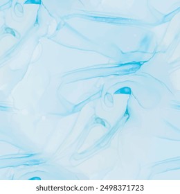 Vector Ink Marble. Shiny Bronze Repeat. Foil Sea Paint. Alcohol Ink Marble. Ocean Pastel Watercolor. Liquid Seamless Ink Template. Gold Oriental Watercolor. Blue Marble Background. Trendy Watercolor