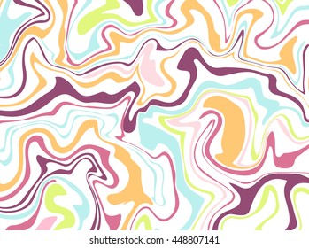 Vector ink marble style texture. Hand drawn marbling effect. Background illustration in bright contrast colors. Aqua print. Great for greeting and wedding cards, template, banner