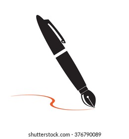 Vector Ink Pen Icon Symbol