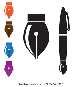 Vector Ink Pen Icon Symbol