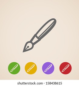 vector ink pen icons 