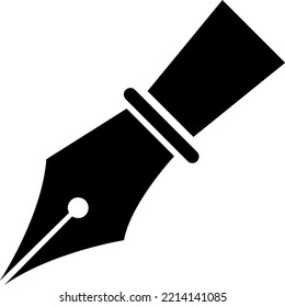 Vector Ink Pen Tip Icon Symbol on white background..eps
