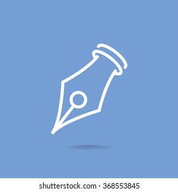 Vector Ink Pen Tip Icon Symbol