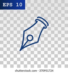 Vector Ink Pen Tip Icon Symbol