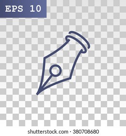 Vector Ink Pen Tip Icon Symbol