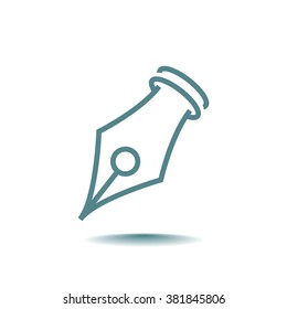 Vector Ink Pen Tip Icon Symbol