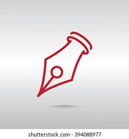 Vector Ink Pen Tip Icon Symbol