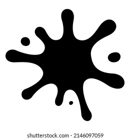 Vector ink splash clipart design that can be used in various projects.