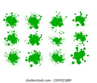 Vector ink splashes. Grunge splatters. Abstract background. Grunge text banners