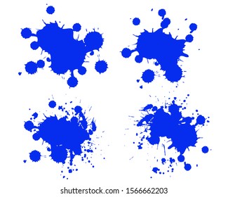 Vector ink splashes. Grunge splatters. Abstract background. Grunge text banners