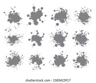 Vector ink splashes. Grunge splatters. Abstract background. Grunge text banners
