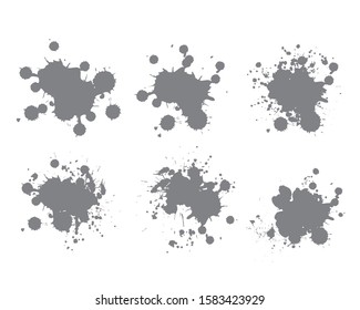 Vector ink splashes. Grunge splatters. Abstract background. Grunge text banners