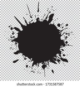 vector ink splat on transparent background