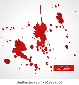 vector ink splatter stain collection
