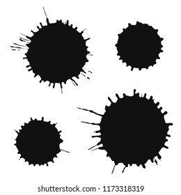 Vector ink spots. Isolated on white. EPS 10