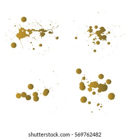 Vector Ink stain, blots and splashes. 