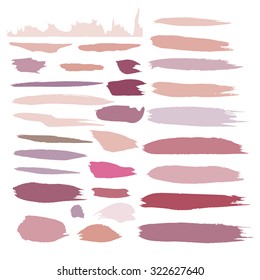 Vector ink stain Vector set of dark blots Isolated on white background Abstract vector background set for design use Collection of black paint splash. Vector set of brush strokes. Ink Splat Set