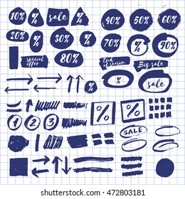 Vector ink stains, spatters