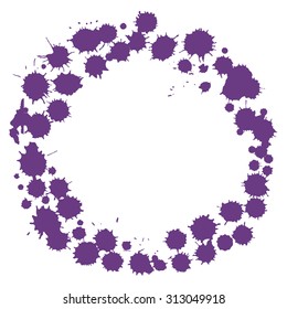 Vector ink stain.Vector color blots on white background for design use 
of  paint splash. Vector  of brush strokes