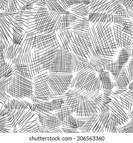 Vector ink strokes effect seamless pattern