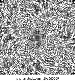 Vector ink strokes effect seamless pattern