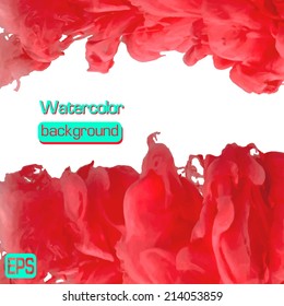 Vector ink swirling in water. Background vector illustration