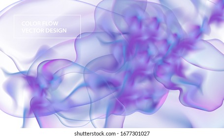 Vector Ink swirling in water, cloud of ink in water isolated on white. Abstract banner paints. Liquid cloud. background for banner, card, poster, label or web design. 