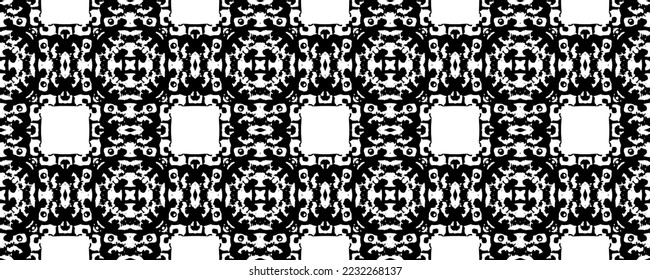 Vector Ink Texture. Ink Design Drawing. Doodle Black Pattern. Endless Line Sketch. Indonesian Drawn Pattern. Line Elegant Batik. Paper Pen Template. Black Seamless Floor. Paper Scribble Print
