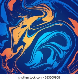 Vector Ink texture. Hand drawn marbling illustration technique.
Watercolor stains, abstract background, aqua print artistic effect.
Cover design for party invitation, trendy graphic, suminagashi art.