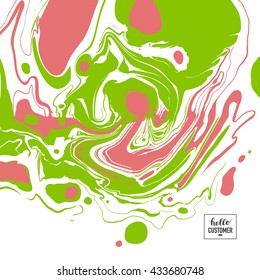 Vector Ink texture. Hand drawn marbling illustration technique.
Watercolor stains, abstract background, aqua print artistic effect.
Cover design for party invitation, trendy graphic, suminagashi art.
