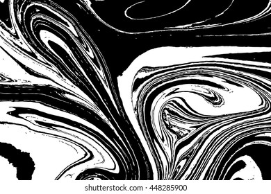 Vector Ink texture. Hand drawn ebru marbling traditional illustration technique. Watercolor stains, abstract background, marble wavy pattern. Suminagashi art. Stone or rock texture, liquid paint ink.