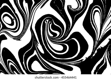 Vector Ink texture. Hand drawn ebru marbling traditional illustration technique. Watercolor stains, abstract background, marble wavy pattern. Suminagashi art. Stone or rock texture, liquid paint ink.