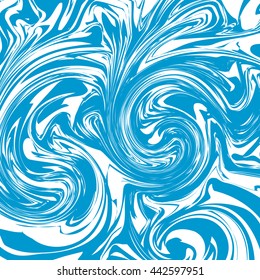 Vector Ink texture watercolor hand drawn marbling illustration, abstract background, aqua print