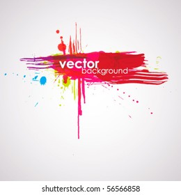 Vector inky colorful background