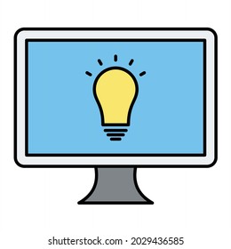 Vector Innovation Filled Outline Icon Design
